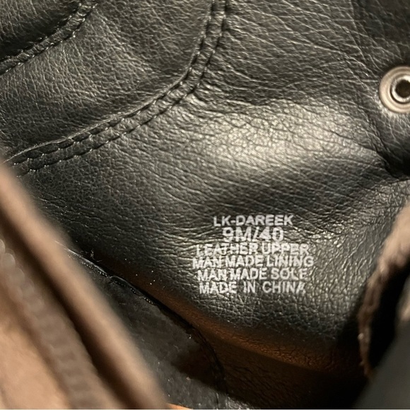 LUCKY BRAND Dareek Combat Boots Womens 9M Suede Leather CHUNKY Lug Soles Brown - Picture 10 of 11